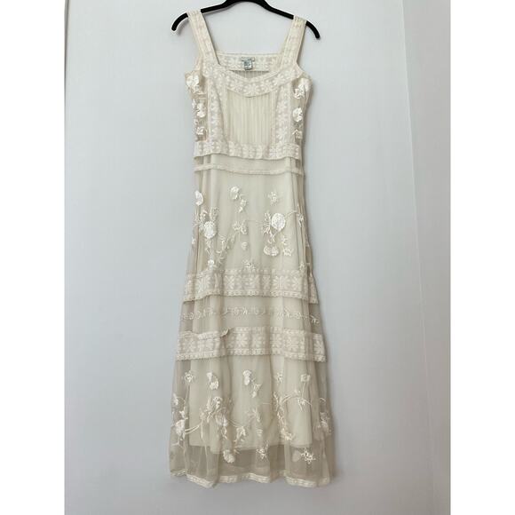 Odille Dresses & Skirts - RARE Anthropologie Odille Victorian Lace Embroidered Mesh Dress